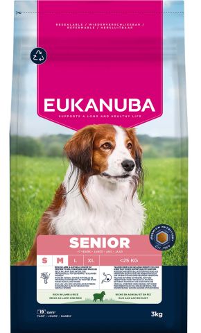 Eukanuba Senior Small/Medium  - Hondenvoer - Lam - 3 kg