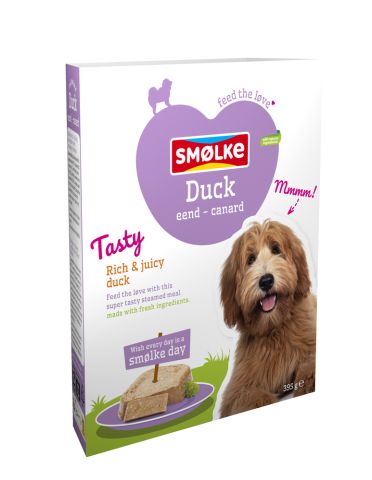 Smølke Vers Gestoomd - Hondenvoer - Eend - 395 gram