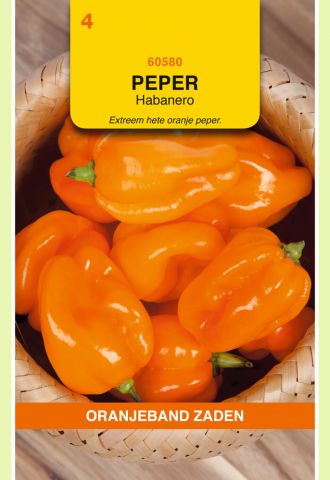 Oranjeband zaden Peper Habanero Oranje - Groentezaden - 0,07 gram