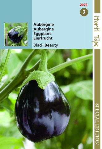 Hortitops Aubergine Black Beauty Solanum melongena - Groentezaden - 1 g
