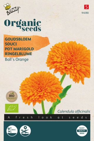 Organic Goudsbloem Calendula officinalis - Bloemzaden - 1,5 gram