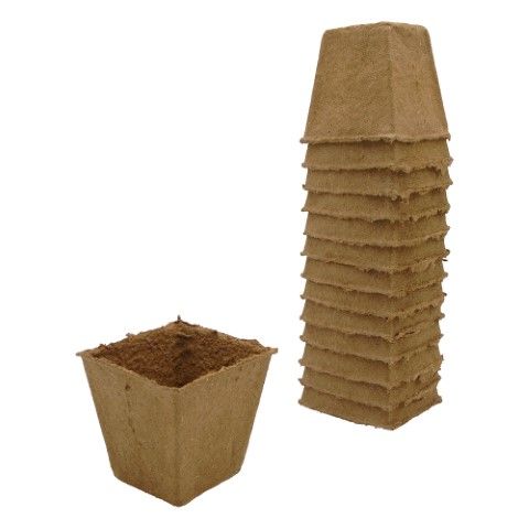 Nature - Turfpotjes - 14 Stuks - 8x8x8 cm