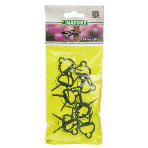 Nature Plantenclips 24mm - Klim- en Geleide Artikelen - Accessoires - 10 stuks