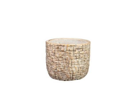 TS COLLECTION Maxim - Bloempot - Bruin - 14 cm