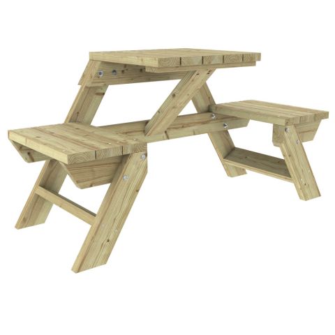 Outdoor Life Products Bente - Picknicktafel - Groen - 80x58x160 cm