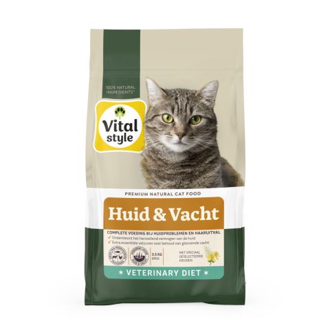 Vitalstyle Huid & Vacht Premium - Kattenvoer - Gevogelte - 3,5 kg