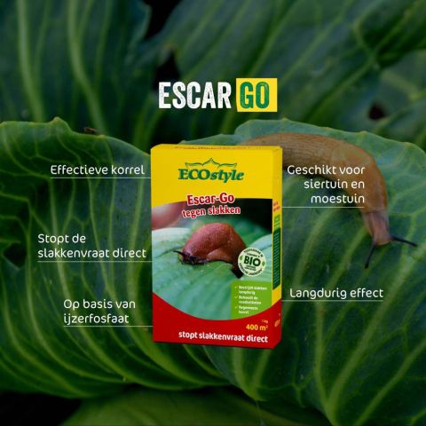 ECOstyle Slakkenkorrels Escar-Go - Tegen slakken - Korrels - 1 kg