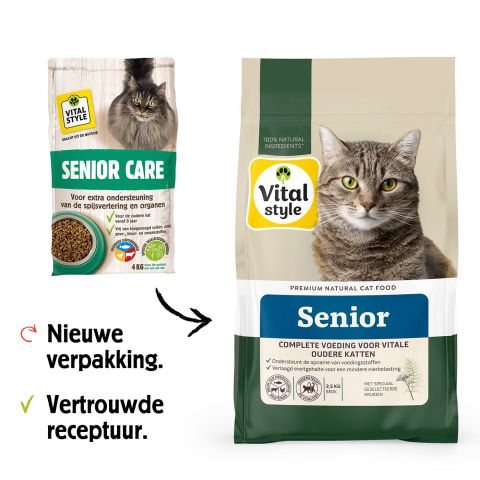 VITALstyle Senior - Kattenvoer - Gevogelte - Vis - 4 kg