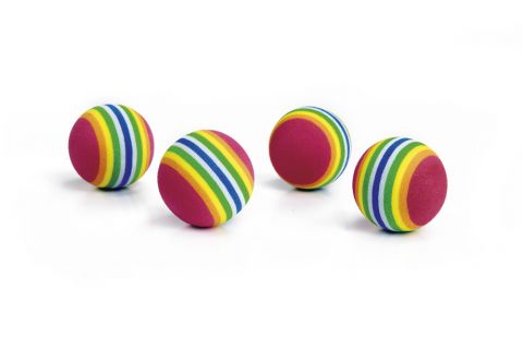 Beeztees Zachte Balletjes de Luxe - Kattenspeeltje - 4 stuks