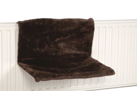 BEEZTEES Sleepy - Radiatorhangmat - Stof - Bruin - 46x31x24 cm