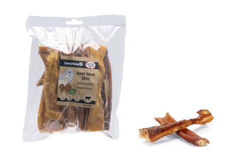 Beeztees Runderkophuid - Hondensnack - 20 cm - 10 stuks