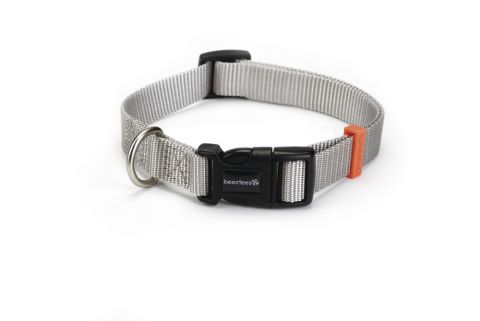 Beeztees Uni  - Halsband Hond - Licht grijs