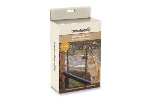 Beeztees Voor Balkon - Kattennet - Nylon - Transparant