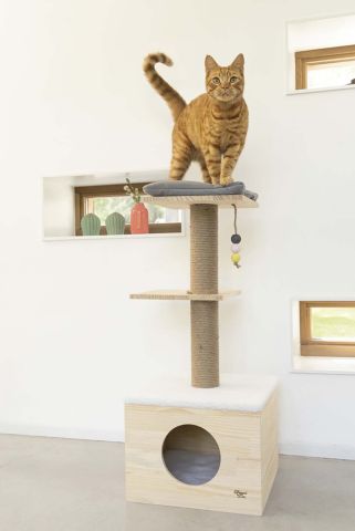 Designed by Lotte Kamina - Krabmeubel - Hout - Multi - 40x40x95 cm