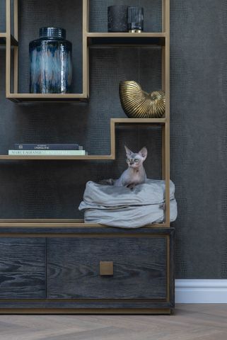 Designed by Lotte Fluco - Kattenmand - Stof - Grijs - 45x45x35 cm