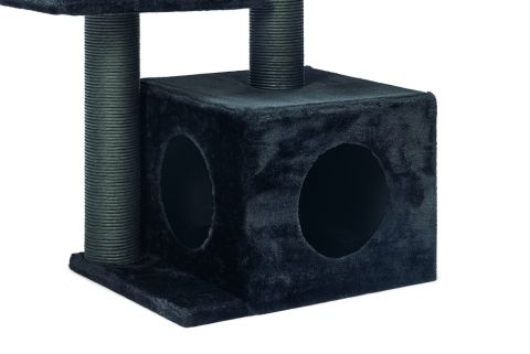Beeztees Serpa - Krabpaal - Pluche - Zwart - 45x34x70 cm