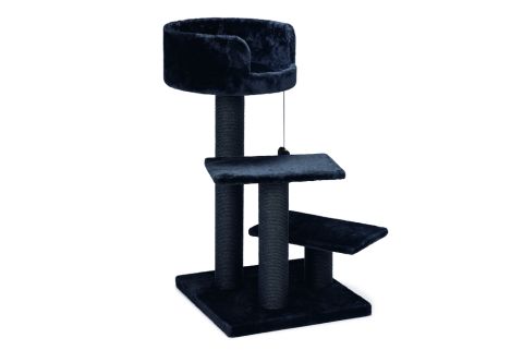 Beeztees Serpa - Krabpaal - Pluche - Zwart - 50x50x92 cm