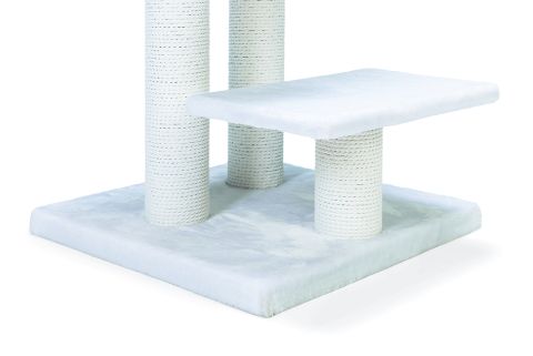 Beeztees Serpa - Krabpaal - Pluche - Wit - 50x50x92 cm