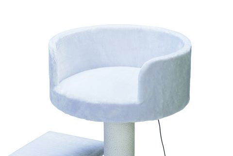 Beeztees Serpa - Krabpaal - Pluche - Wit - 50x50x92 cm