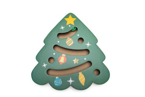 Beeztees Kerstboom Krabkarton - Kerst kattenspeeltje - 