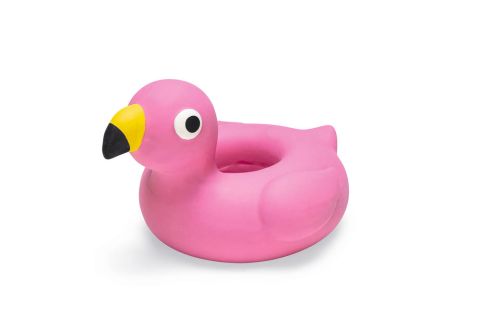 Beeztees flamingo/bad eend - Hondenspeelgoed - Geel - 14x12x10 cm