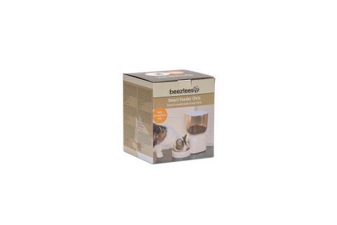 Beeztees Chris - Automatische voerbak - 3 liter - 32x32,7x8,7 cm - Wit