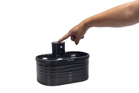Beeztees Sef - Drinkfontein - 2,5 liter - 26x17x17,5 cm - Antraciet