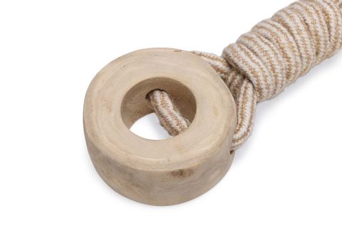 Beeztees Dirk - Flostouw - Koffiehout - Hondenspeelgoed - Hout|Wit - Medium