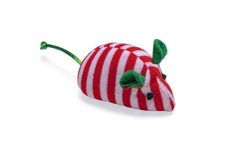 Beeztees Kerstmuizen - Kattenspeeltje - Rood/Groen - 10x4x4 cm - 4 stuks
