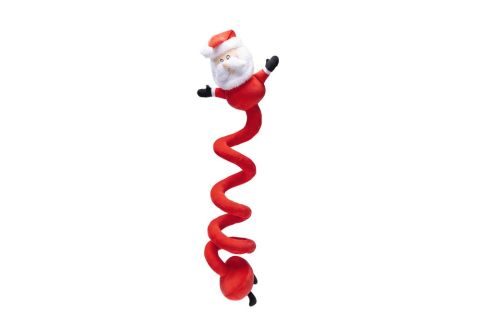 Beeztees Kerstman Spiraal - Knuffel - Hondenspeelgoed - Rood - 32,5x16x8 cm