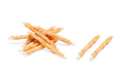 Beeztees Kerst kauwstaaf - Hondensnack - Kip - 12,5 cm - 8 stuks