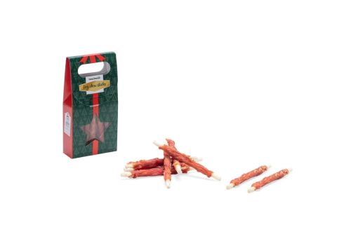 Beeztees Kerst kauwstaaf - Hondensnack - Eend - 12,5 cm - 8 stuks