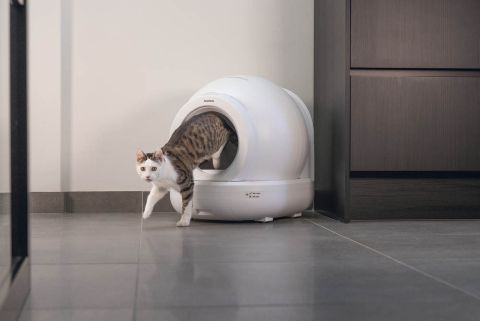 Beeztees Moeza - Automatische kattenbak - 57x56x63 cm - Wit
