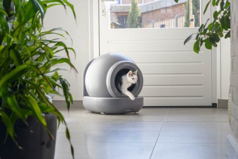 Beeztees Moeza - Automatische kattenbak - 57x56x62 cm - Antraciet