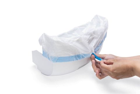 Beeztees Moeza - Kattenbakzak - 10 stuks - Wit Blauw