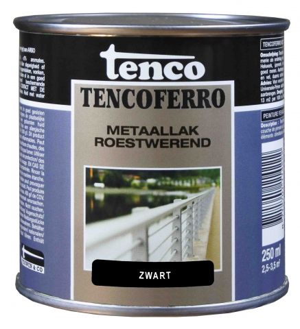 Tenco - Tencoferro - Roestwerende Ijzerverf - 407 Zwart - 250 ml