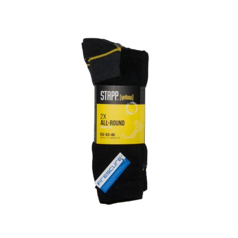 STAPP Yellow Allround - Sokken - 2-Pack - Zwart - 47-50