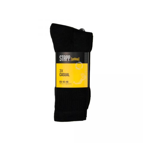 STAPP Yellow Casual - Sportsokken - Zwart - 47-50