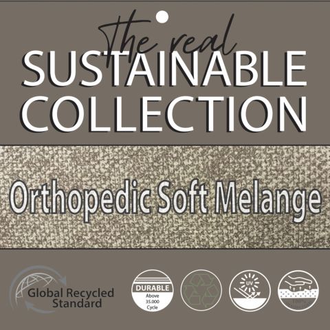 Happy-House Soft Melange Orthopedisch - Hondenmand - Beige/Grijs - 55x45x20 cm - Klein