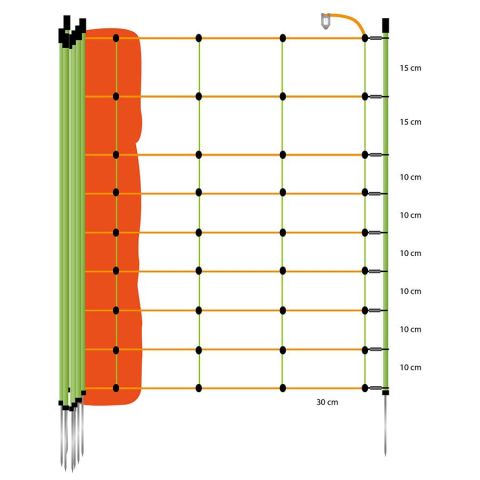 Gallagher Combinet Enkele pen - Afrasteringsnetten - 50m
