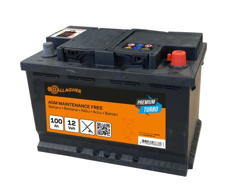 Gallagher Premium Turbo AGM - Batterij - 100 Ah - 12 V