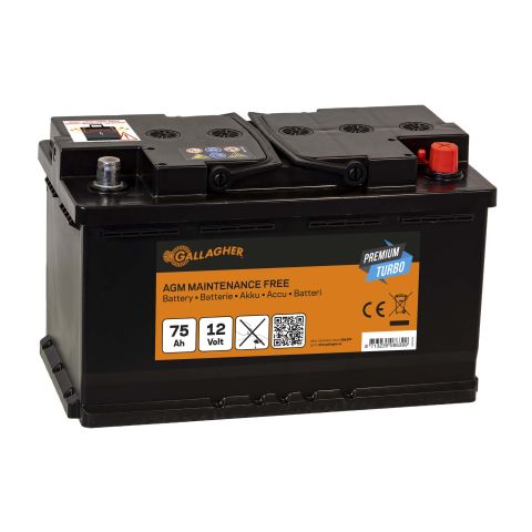 Gallagher Premium Turbo AGM - Batterij - 75 Ah - 12 V