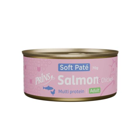 Prins Soft Paté - Kattenvoer - Zalm - Kip - 70 gram