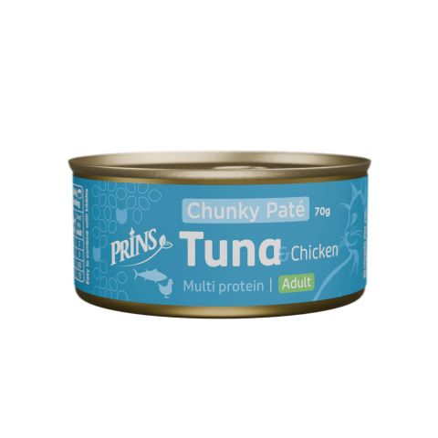 Prins Chunky Paté - Kattenvoer - Tonijn - Kip - 70 gram