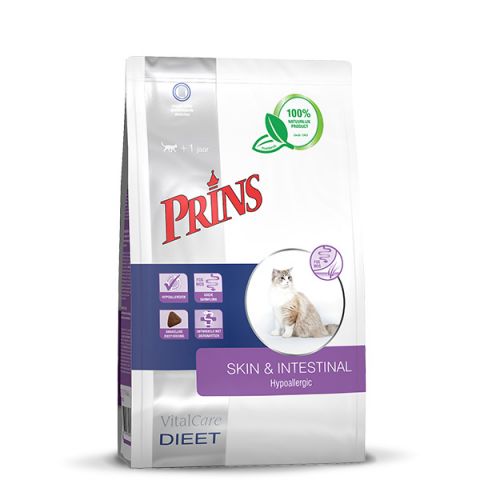 Prins Dieet VitalCare Skin & Intestinal - Kattenvoer veterinair - Eend - 1,5 kg