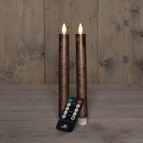 Anna's Collection - LED Dinerkaars - Met afstandsbediening - Brons