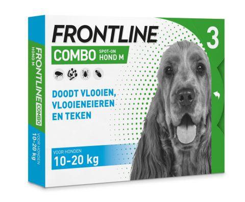 Frontline Combo Spot On - Pipet - Anti Vlooien en Teken Hond - 3 pipetten - 10-20 kg