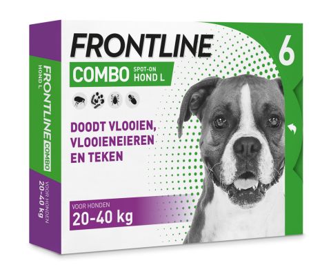 Frontline Combo Spot On - Pipet - Anti vlooien en Teken Hond - 6 pipetten - 20-40 kg