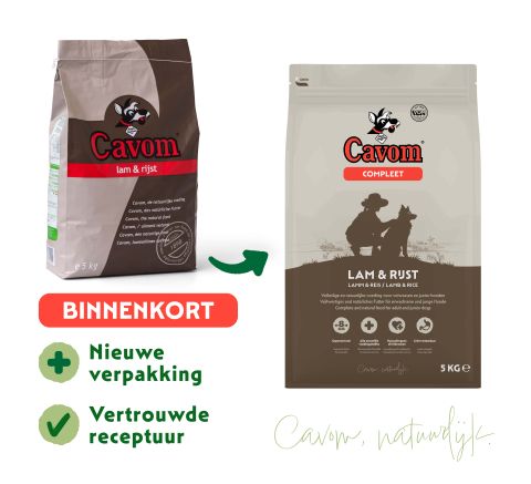 Cavom Compleet Lam & Rijst - Hondenvoer - Lam & rijst - Rijst - 5 kg