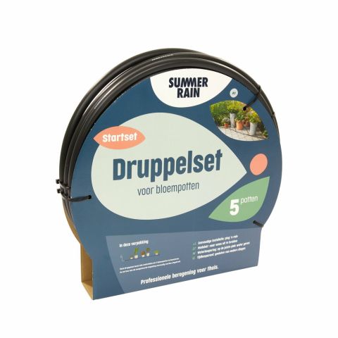 SummerRain Bloempotten - Druppelset - 5 potten - 10 m - 